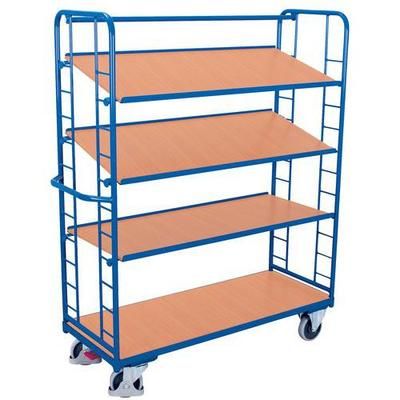 chariot haut 4 plateaux bois - 1605x650mm -400 kg - variofit