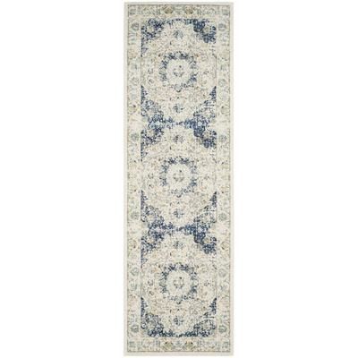 "Evoke Collection 5'-1" X 7'-6" Rug in Ivory And Blue - Safavieh EVK210C-5"