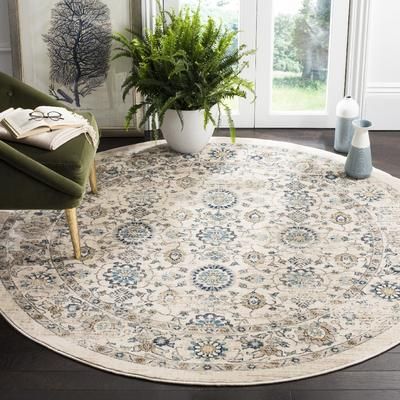 "Evoke Collection 5'-1" X 7'-6" Rug in Grey And Navy - Safavieh EVK275G-5"