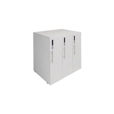 3-Person Digital Keypad 30"H Stackable Office Storage Locker in White or Charcoal