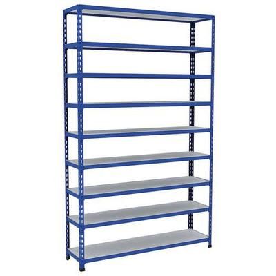 rayonnage d'archives rapid 2 1980x1220x305 9 tab metal bleu