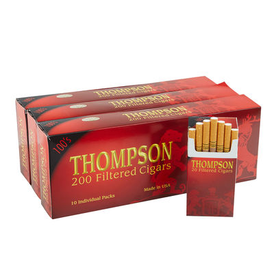 Thompson Filtered Cigars Hard Pack 3-Fer Natural Vanilla - Pack of 600