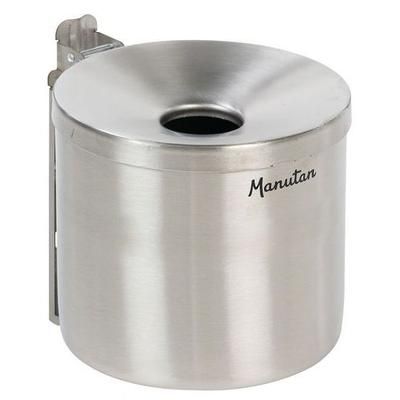 cendrier mural manutan - 1.5l - inox brossé