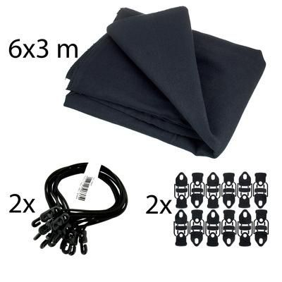 Stairville Euro Molton Set Black 6x 3 m