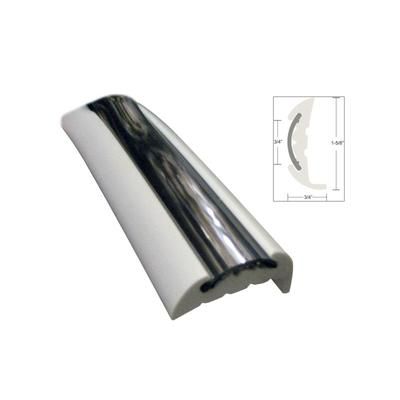 TACO Marine Semi-Rigid Rub Rail Kit - White w/Flex Chrome Insert - 70' V11-9811WCM70-2