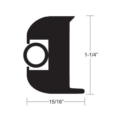 TACO Marine Flex Vinyl Rub Rail Kit - Black w/Black Insert - 50' - 1-1/4" V11-3447BBK50-2