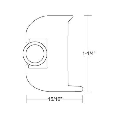TACO Marine Flex Vinyl Rub Rail Kit - White w/White Insert - 50' V11-3447WWK50-2