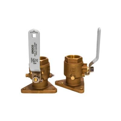 GROCO Bronze Tri-Flanged Ball Valve/Seacock 1-1/2" FBV-1500