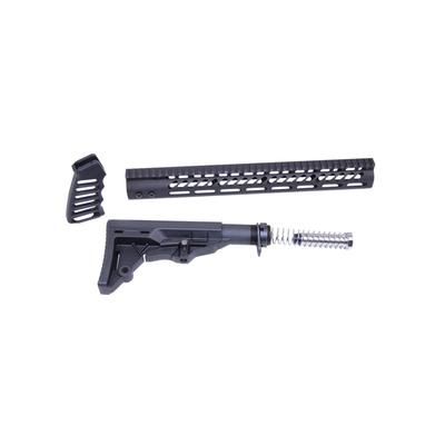 Guntec USA AR-15 Ultralight Series Complete Furniture Set Black ULTRA-SET