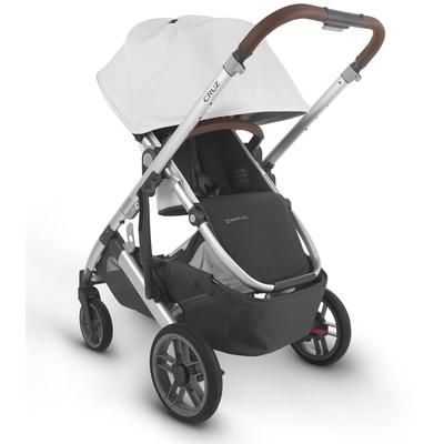 UPPAbaby Cruz V2 Stroller + Bassinet - Bryce (White Marl/Silver/Chestnut Leather)
