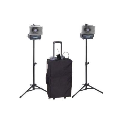 AmpliVox Wireless Powered Speaker Half-Mile Hailer Kit Black SW640