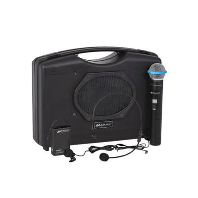 AmpliVox Bluetooth Audio Portable Buddy Wireless Handheld w/ 2x Wirless Mics Black SW224A