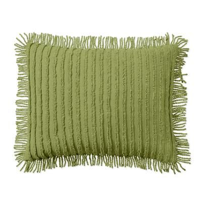 Chenille Sham by BrylaneHome in Sage (Size KING) Pillow