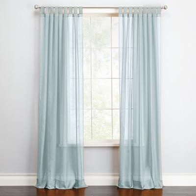 Wide Width BH Studio Sheer Voile Tab-Top Panel by BH Studio in Seaglass (Size 60" W 63" L) Window Curtain
