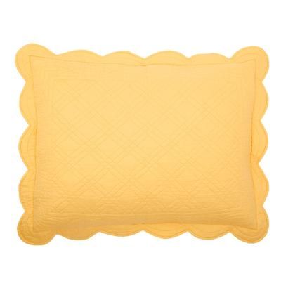 Florence Sham by BrylaneHome in Dandelion Yellow (Size KING) Pillow