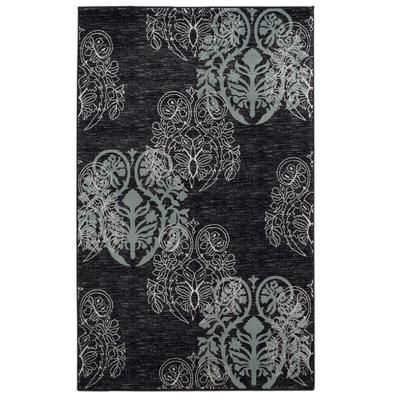 Milan Black 5'X8' Area Rug by Linon Home Décor in Black
