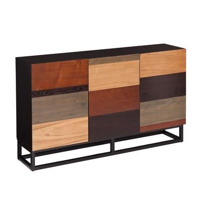 Mixed Tonal Wooden Console Table by BrylaneHome in Multi