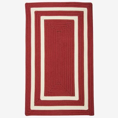 Double Border Rug by Colonial Mills in Red (Size 2'W X 8'L)