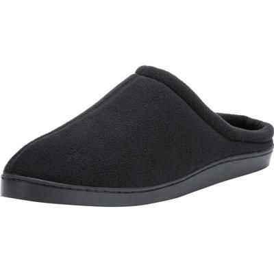 Men's Fleece Clog Slippers by KingSize in Black (Size 13 M)