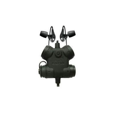 Silynx Clarus FX2 Headset System - Clarus FX2 Control Box fixed dual in-ear headset fixed Kenwood TK3170 two-pin adaptor Black CFX2ITEB-11