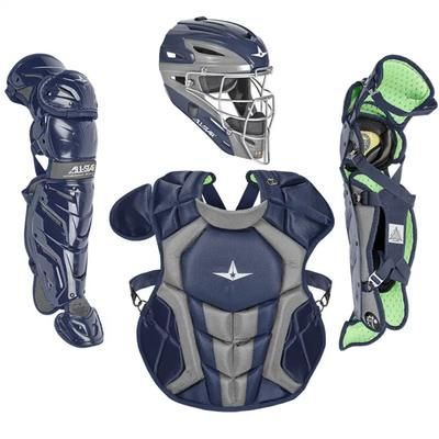 All Star System7 Axis NOCSAE Certified Youth Pro Catcher's Kit - Ages 9-12 Navy