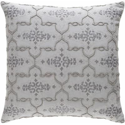 Cheeselovers 18" Square Cottage Cotton Light Gray/Gray/Slate/Slate Blue Throw Pillow - Boutique Rugs
