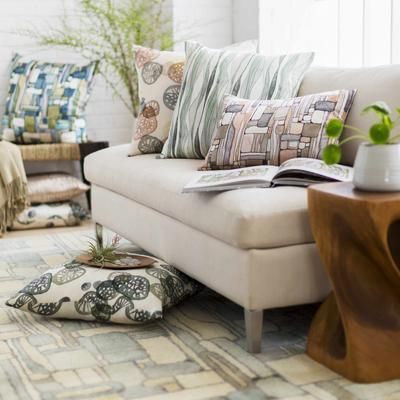 Mowbray 13"L x 19"W Traditional Silk Cream/Dark Green/Dusty Pink/Grass Green/Light Olive/Olive/Lime Green/Green Lumbar Pillow - Boutique Rugs