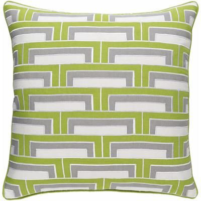 Swoyersville 13"L x 20"W Modern White/Gray/Green/Off White Lumbar Pillow - Boutique Rugs