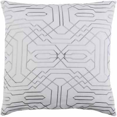 Ashwaubenon 22" Square Traditional Gray/Light Gray Throw Pillow - Boutique Rugs