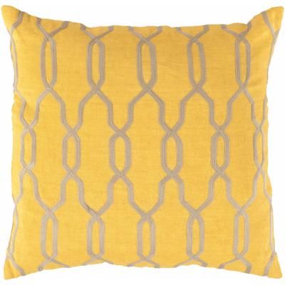 Merigold 18" Square Traditional Saffron/Beige/Light Beige/Mustard/Peach Throw Pillow - Boutique Rugs