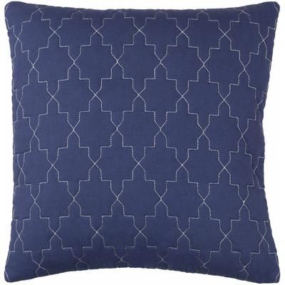 Sparks 20" Square Modern Navy/Metallic Silver/Silver Gray Throw Pillow - Boutique Rugs