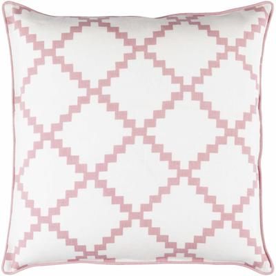 Underdale 20" Square Modern White/Mauve Throw Pillow - Boutique Rugs