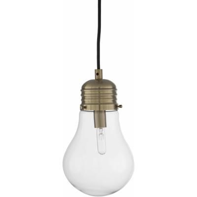 Only 6"L x 6"W x 10"H Black/Antique Brass/Bronze/Clear/Metallic - Brass/Metallic - Bronze/Black Pendant - Boutique Rugs