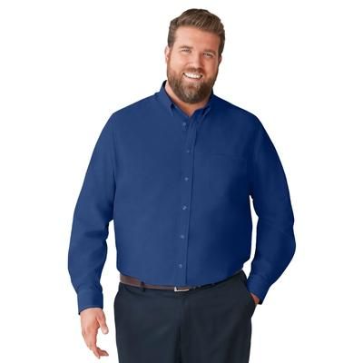 Men's Big & Tall Wrinkle-Free Dress Shirt by KS Signature in Midnight Navy (Size 20 39/0)