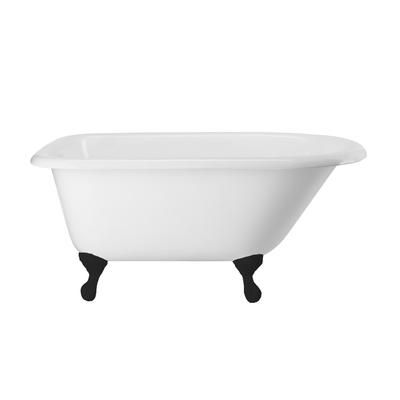 Randolph Morris Norfolk 48 Inch Cast Iron Classic Clawfoot Tub - No Faucet Drillings LG48RT0WRBB