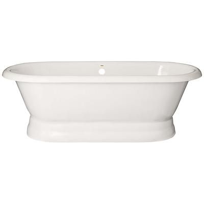 Restoria Bathtub Majesty 66 Inch Acrylic Double Ended Pedestal Tub - No Faucet Drillings RD553-M