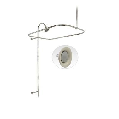 Randolph Morris 54 Inch End Mount Shower Conversion Kit with Sunflower Shower Head RMSHOWERKIT3SC