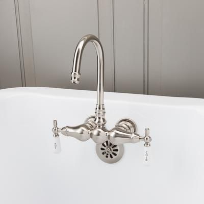 Randolph Morris Bathtub Wall Mount Gooseneck Clawfoot Bathtub Faucet RMN149-1BN