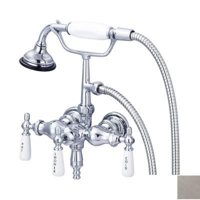 Randolph Morris Mason Hill Collection Clawfoot Tub Wall Mount Downspout Faucet with Handshower RMH867-BN