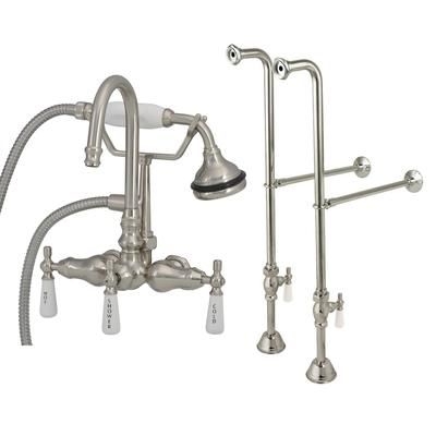 Randolph Morris Freestanding Gooseneck Clawfoot Tub Faucet with Handshower RM402BN-RMNSL4BN