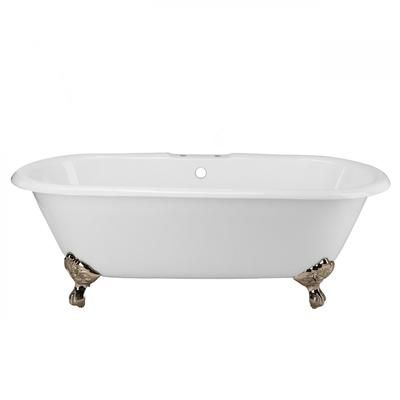 Randolph Morris Kensington 60 Inch Cast Iron Double Ended Clawfoot Tub - Rim Faucet Drillings RM60DE7PN