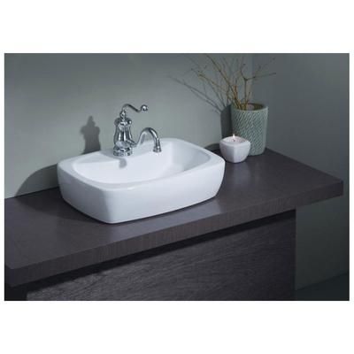Cheviot Thema Overcounter Bathroom Sink - Single Faucet Drilling - White 1270-WH-1