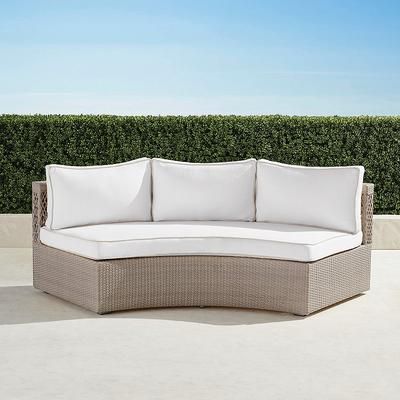 Pasadena II Modular Sofa in Dove Wicker - Sunbrella Rain, Rain Melon - Frontgate
