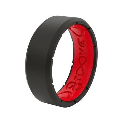 Groove Life Men's EDGE Ring Silicone, Black/Red SKU - 299004