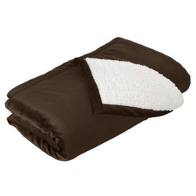 Port Authority BP40 Mountain Lodge Blanket in Fireside Brown size OSFA | Polyester