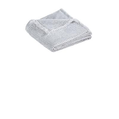 Port Authority BP35 Plush Texture Blanket in Shadow Grey size OSFA | Polyester