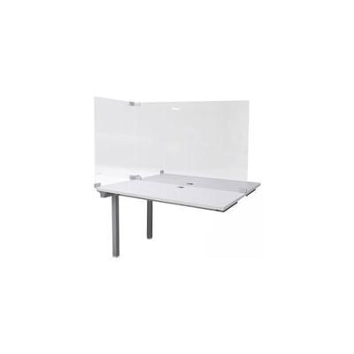 2-Person Add-On Workstation w/32"H Clear Dividers - 48" x 24" Worksurfaces