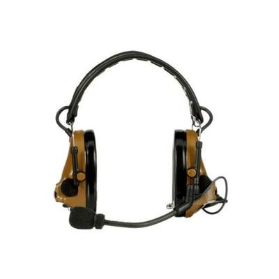 PELTOR 3M PELTOR ComTac V Headset Foldable Dual Lead Standard Dynamic Mic NATO Wiring Coyote Brown MT20H682FB-19 CY