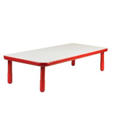 "BaseLine 72" x 30" Rectangular Table - Candy Apple Red with 16" Legs - Children's Factory AB747RPR16"