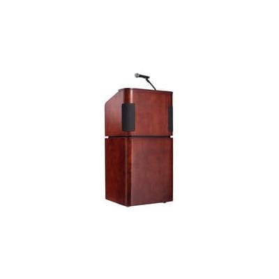 Wood Veneer Floor Lectern with Sound System